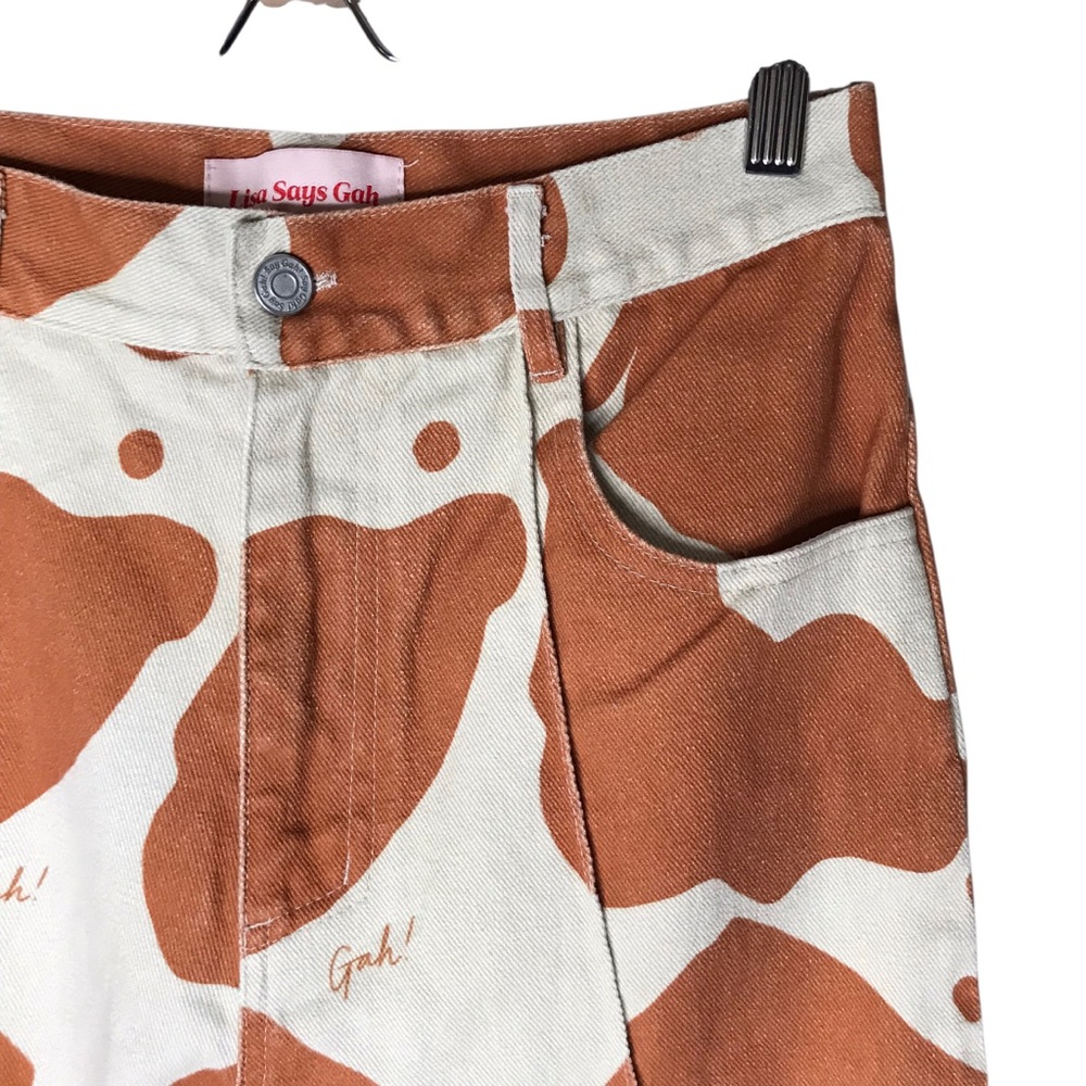 Women's 29 Lisa Says Gah Brown Cow Robyn Jean Jeans Pants Printed - Picture 6 of 16